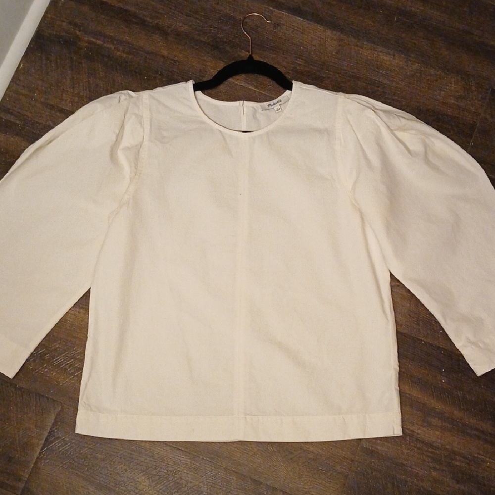 Madewell Cream Long Sleeve Top
